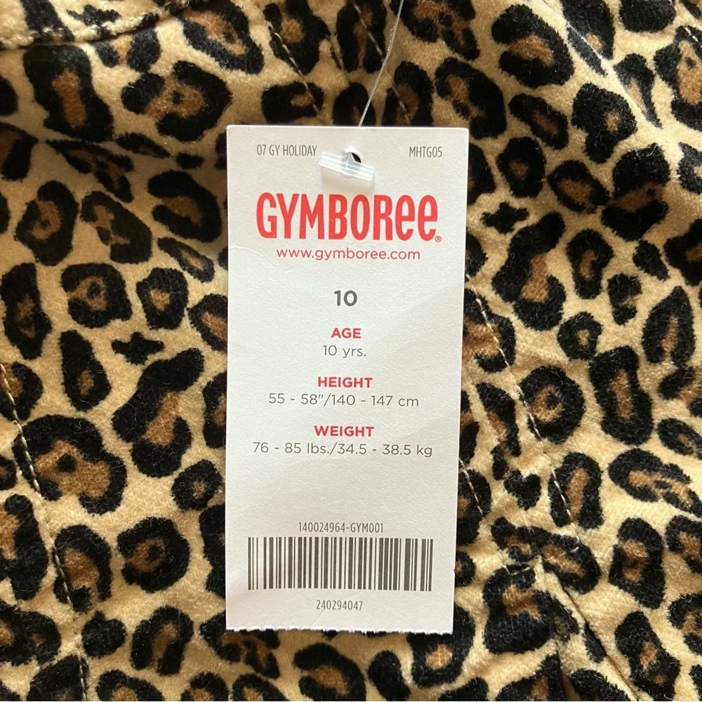 NWT Gymboree Girls Glamour Kitty Holiday 07 Skirt Skort Velvet Leopard Print 10